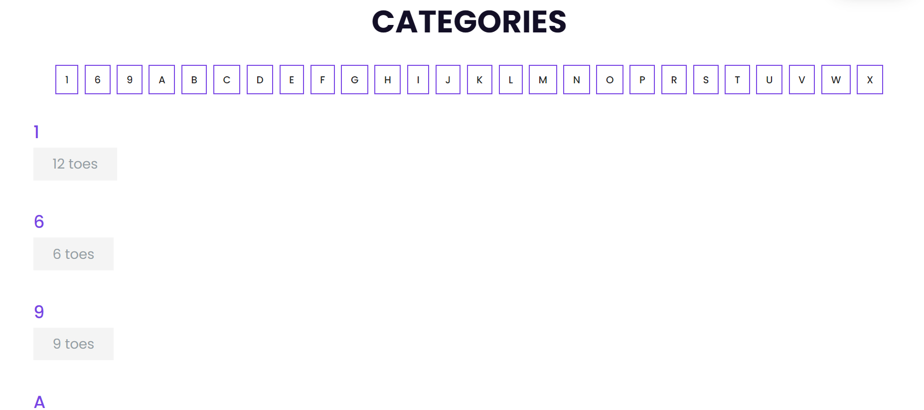 Categories